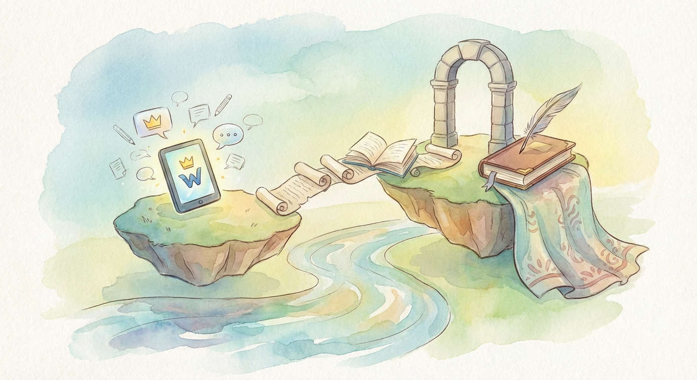 Illustration for The Hybrid Author's Translation of Publishing Dreams: Bridging Two Literary Worlds